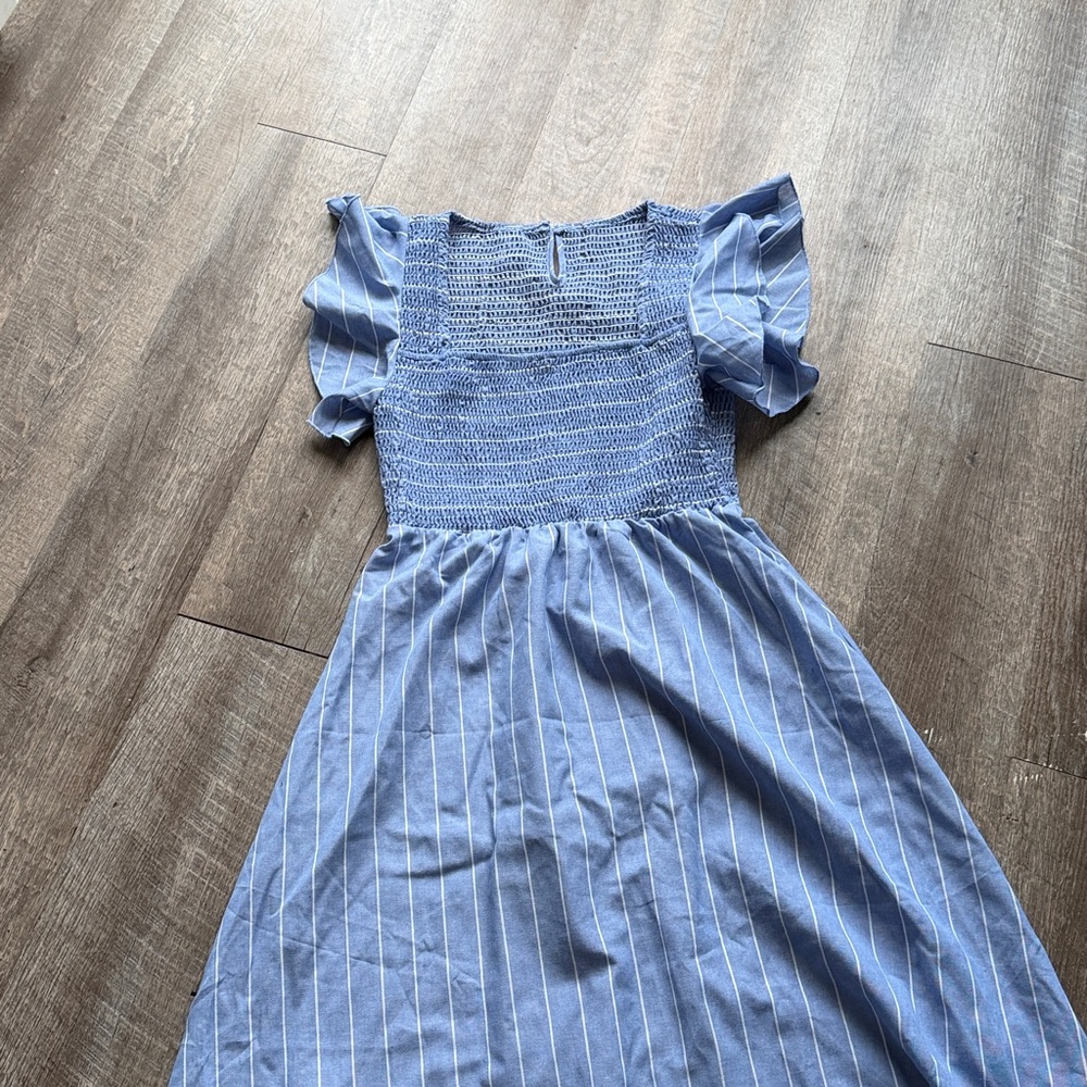 Cupshe Blue Striped Maxi Dress